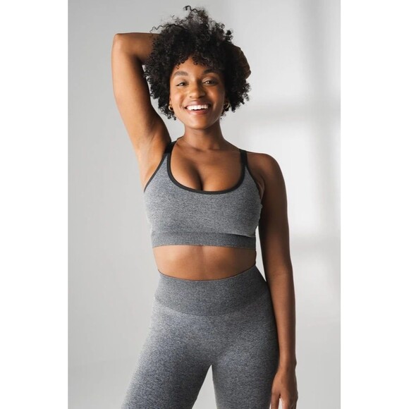 Vitality Formation Scoop Bra Midnight Heather Size Large - Picture 1 of 11